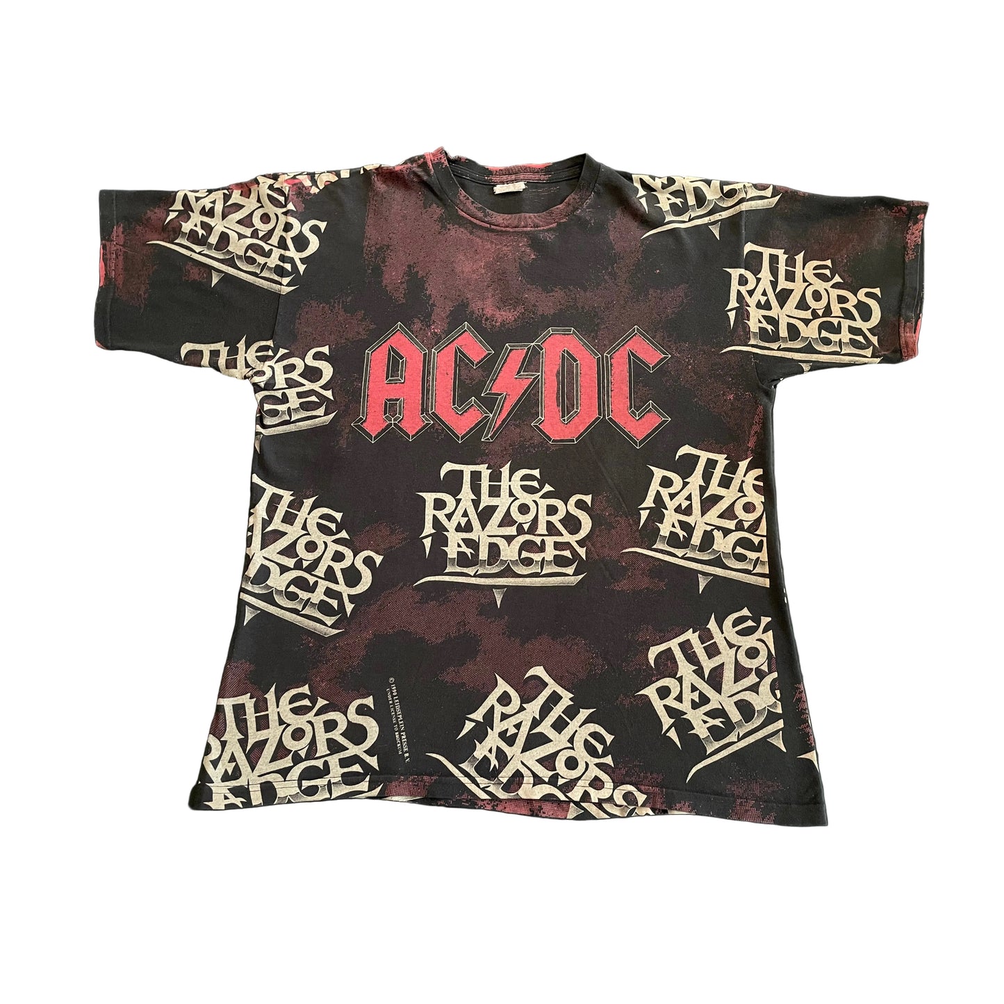 AC/DC - The Razors Edge - Original Vintage 1990 All Over Print t-shirt
