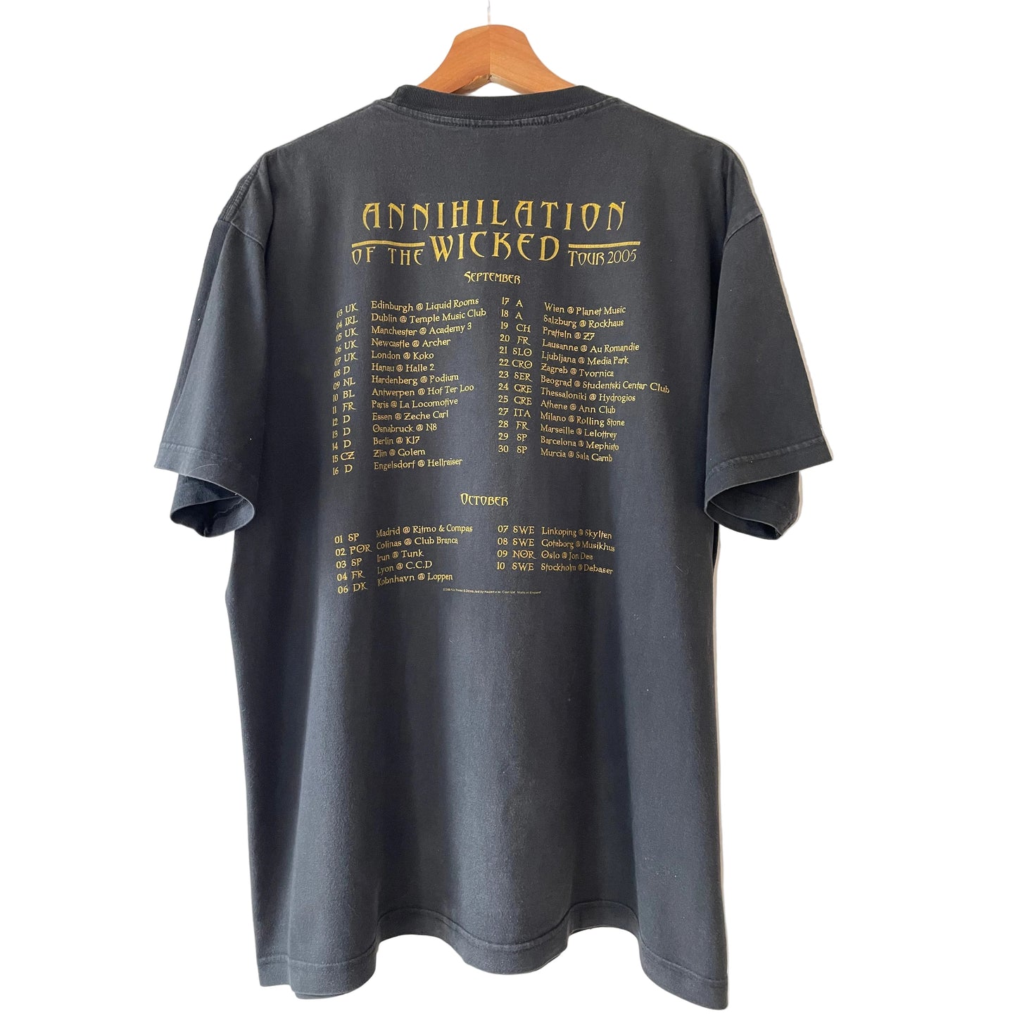 Nile - Annihilation Of The Wicked Tour 2005 - Original Vintage t-shirt