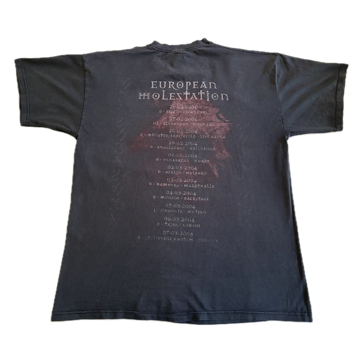 Six Feet Under - European Molestation ‘04 - Original Vintage Tour shirt