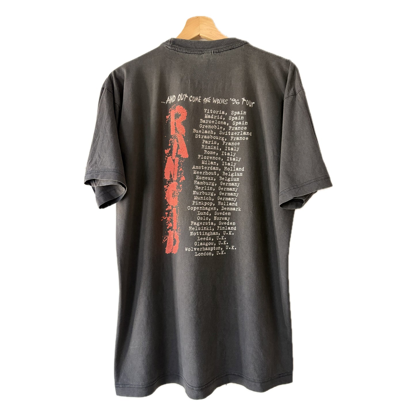 Rancid - …And Out Come The Wolves ‘96 Tour - Original Vintage t-shirt