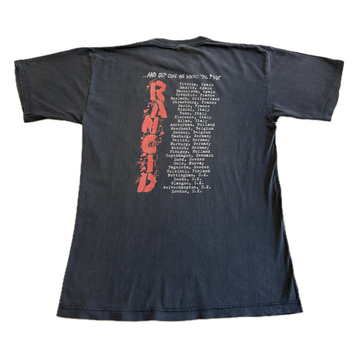 Rancid - …And Out Come The Wolves ‘96 Tour - Original Vintage t-shirt