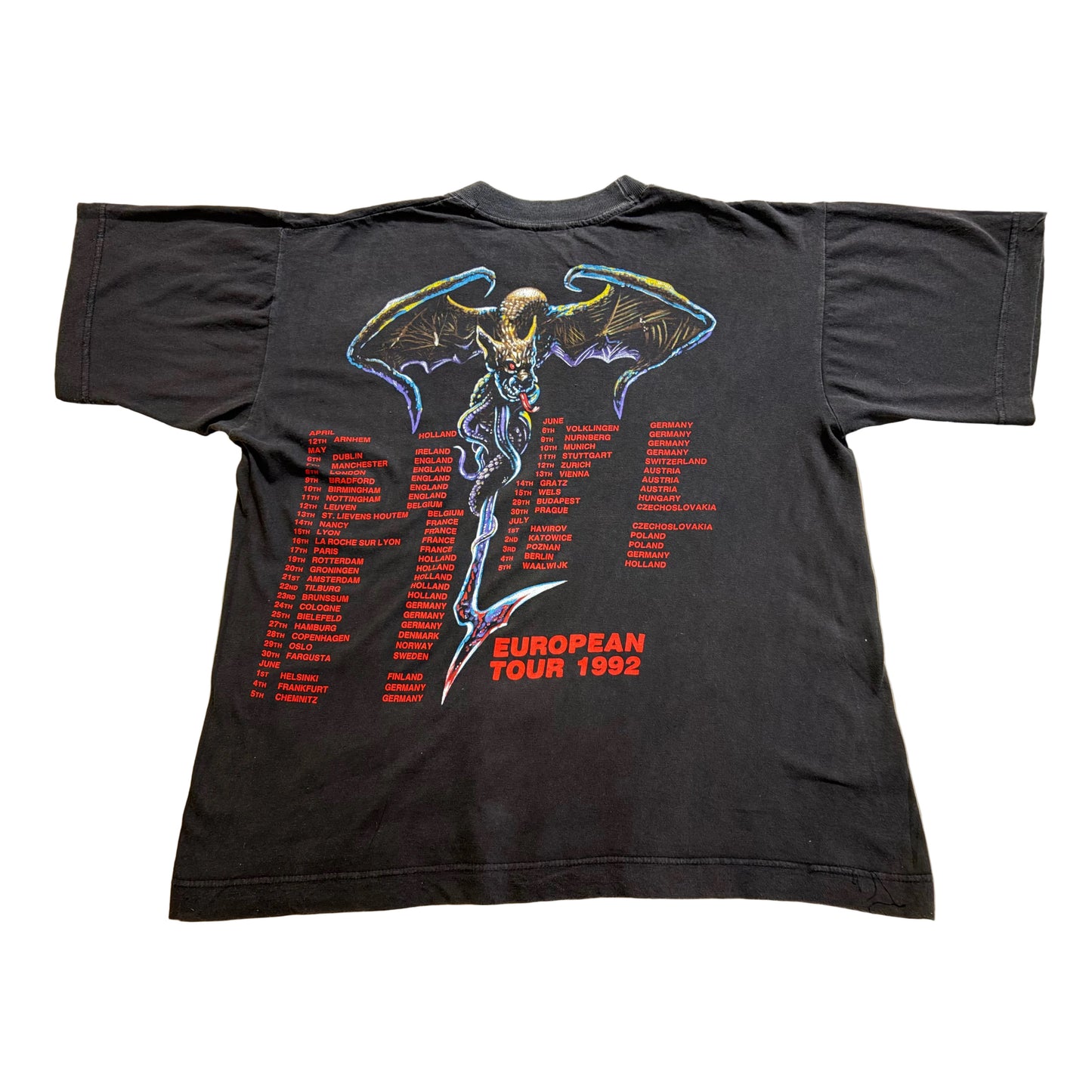 Obituary - The End Complete - European Tour 1992 - Original Vintage t-shirt