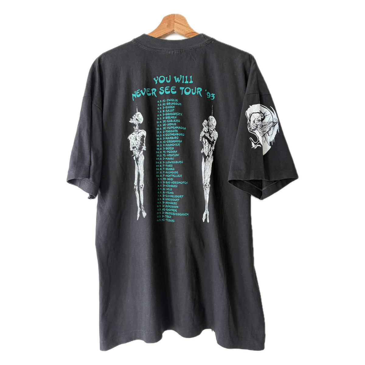 Grave - You Will Never See Tour 1993 - Original Vintage T-Shirt