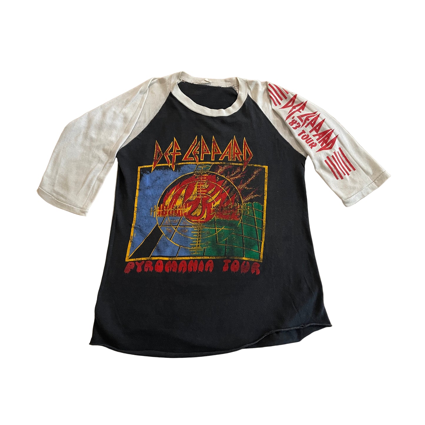 Def Leppard - Pyromania ‘83 Tour - Original Vintage raglan t-shirt