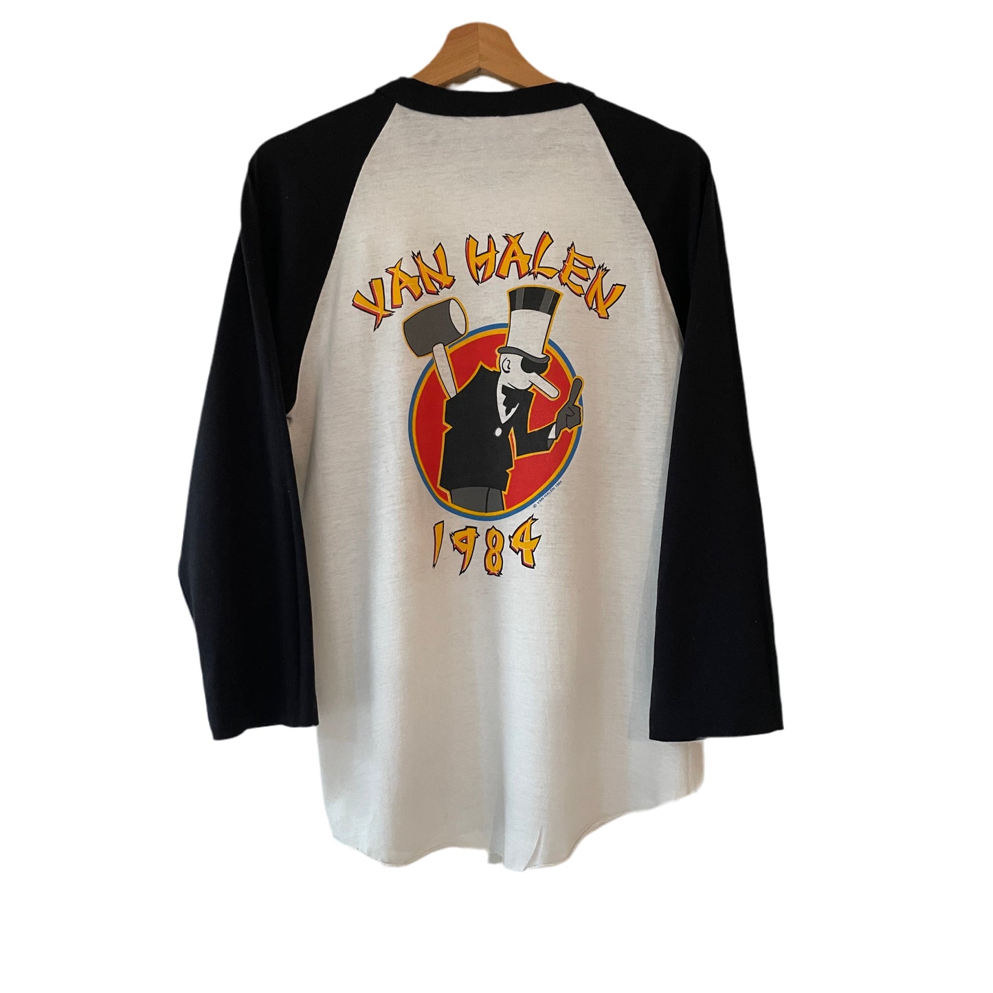 Van Halen - Tour Of The World 1984 - Original Vintage 3/4 Sleeve jersey