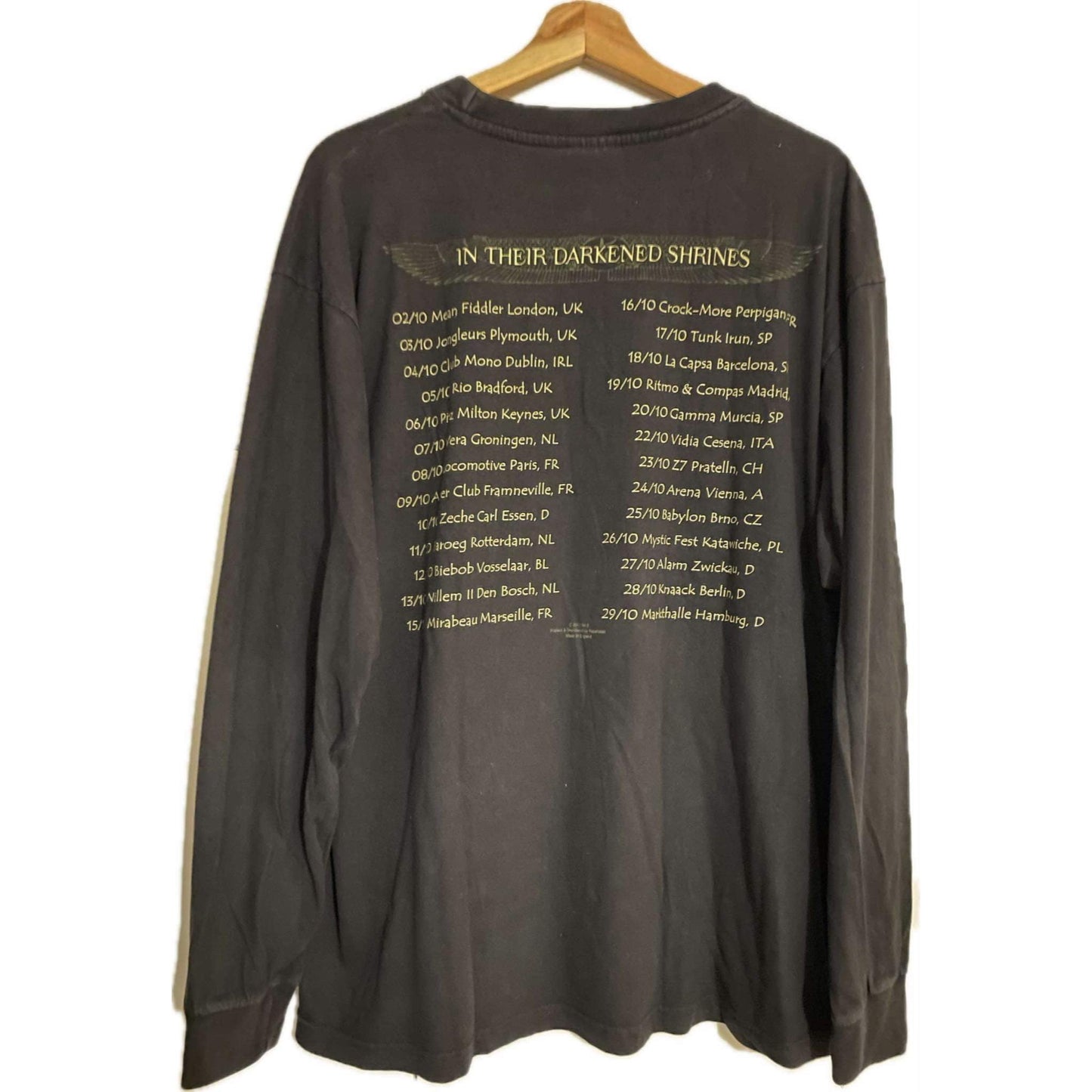 Nile - In Their Darkened Shrines / European Tour ‘02 - Original Vintage Longsleeve