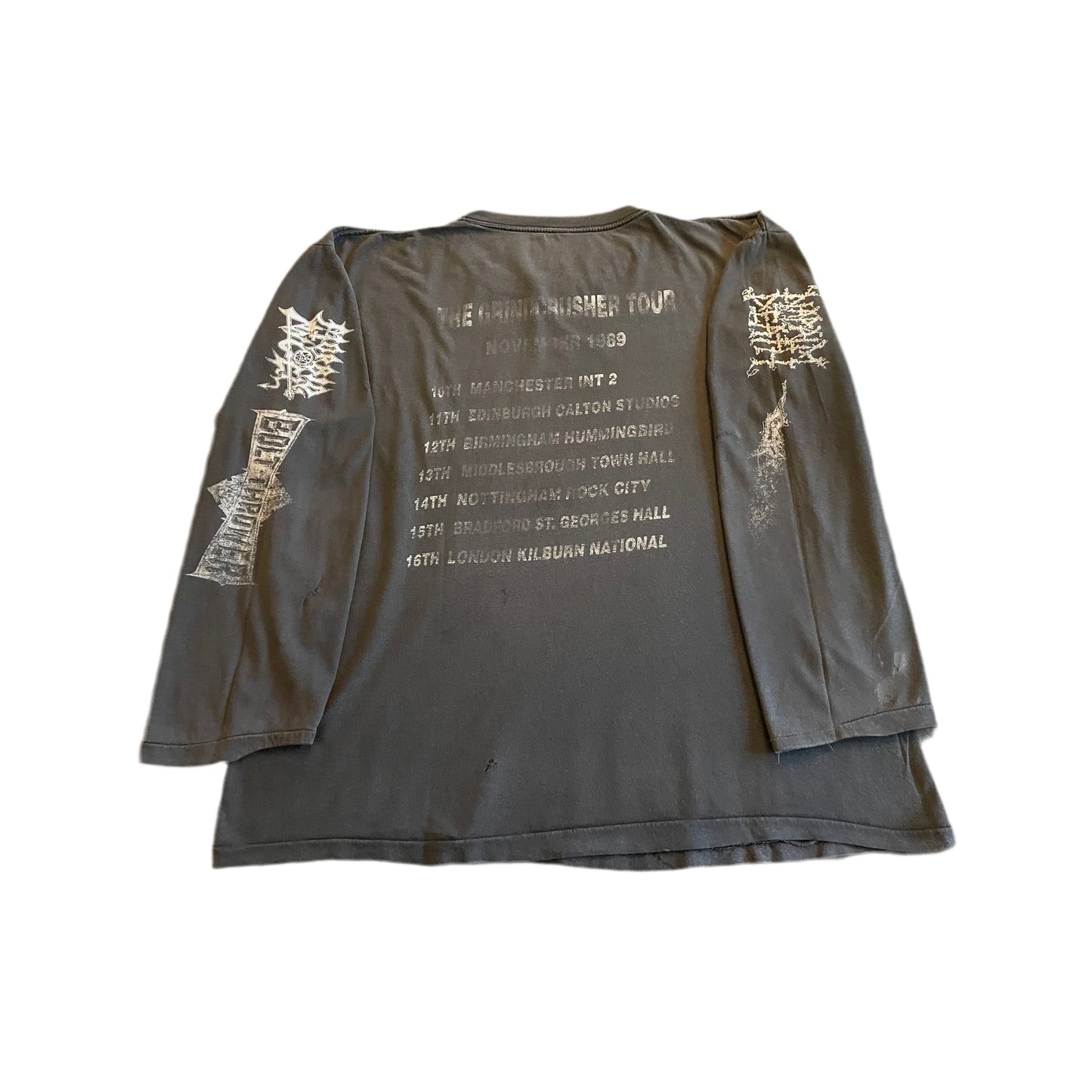 Grindcrusher Tour 1989 - Morbid Angel / Bolt Thrower / Napalm Death / Carcass - Original Vintage Longsleeve